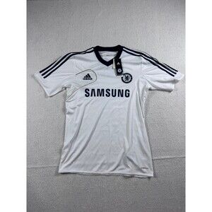 Adidas Chelsea Men's White Navy Large ClimaCool Soccer Jersey